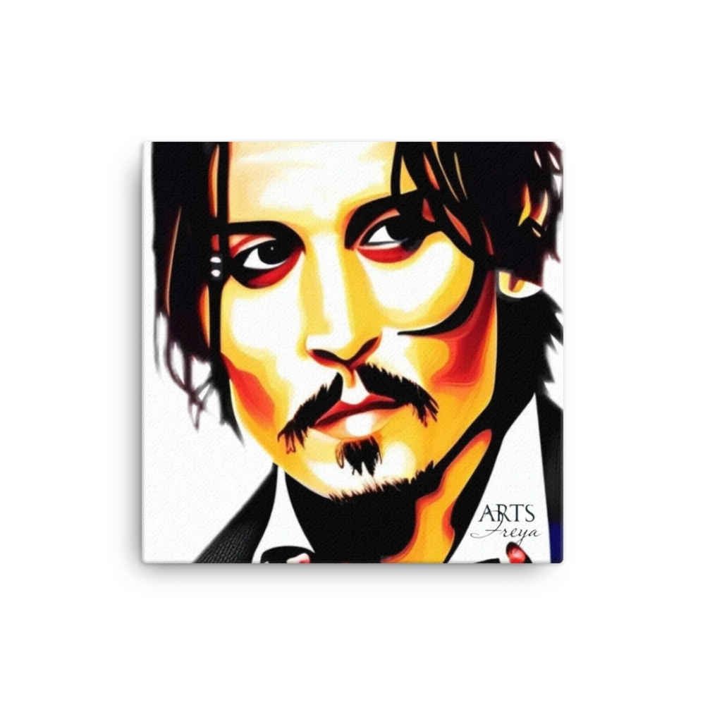 Johnny Depp painting graphics by Melissa Freya designer